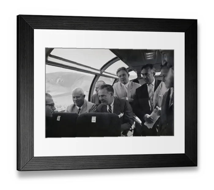 Framed Print : Nikita Khrushchev with Son and Ambassadors Framed Print : Nikita Khrushchev with Son and Ambassadors