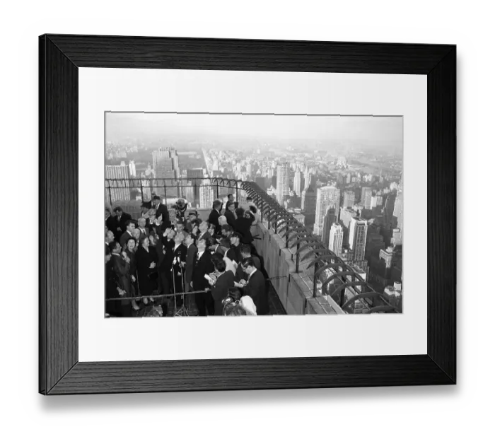 Framed Print : Khrushchev And Wife Atop Empire State Bld Framed Print : Khrushchev And Wife Atop Empire State Bld
