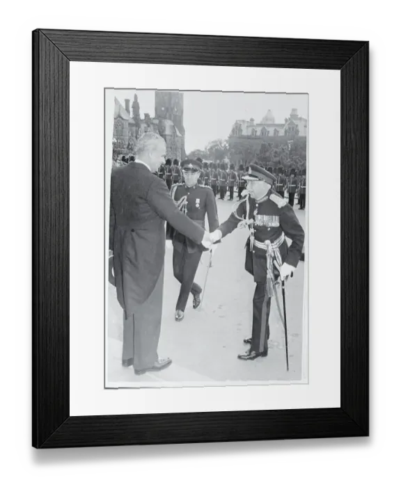 Framed Print : John Diefenbaker and George Vanier Shaking Hands Framed Print : John Diefenbaker and George Vanier Shaking Hands