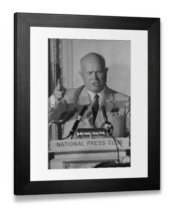 Framed Print : Soviet Premier Nikita Khrushchev Speaking Framed Print : Soviet Premier Nikita Khrushchev Speaking