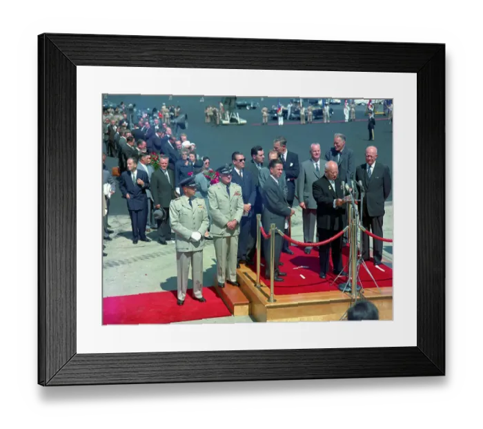 Framed Print : Dignitaries and Nikita Krushchev at Microphone Framed Print : Dignitaries and Nikita Krushchev at Microphone
