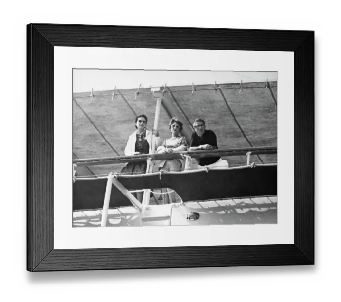 Framed Print : Maria Callas and Artemis Onassis Riding on Yacht Framed Print : Maria Callas and Artemis Onassis Riding on Yacht