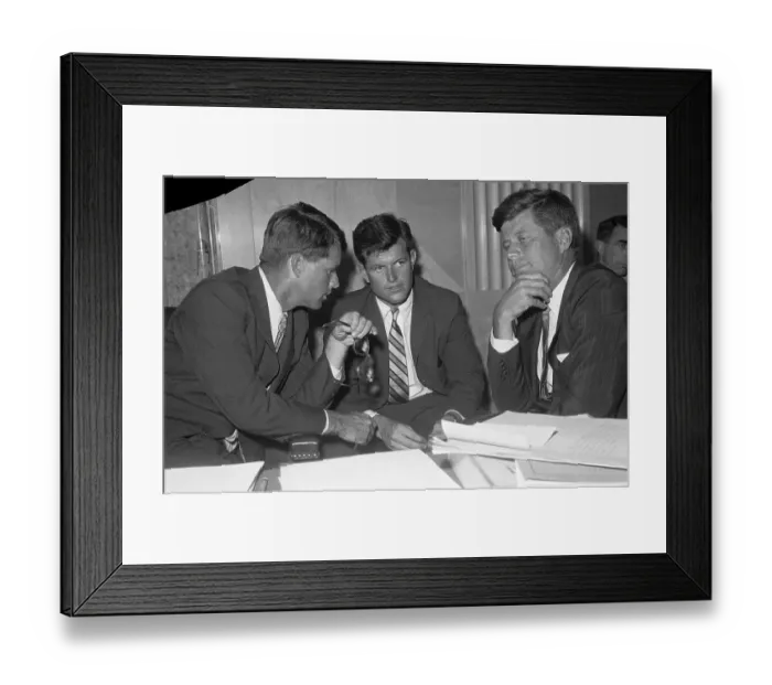 Framed Print : Three Kennedy Brothers Framed Print : Three Kennedy Brothers