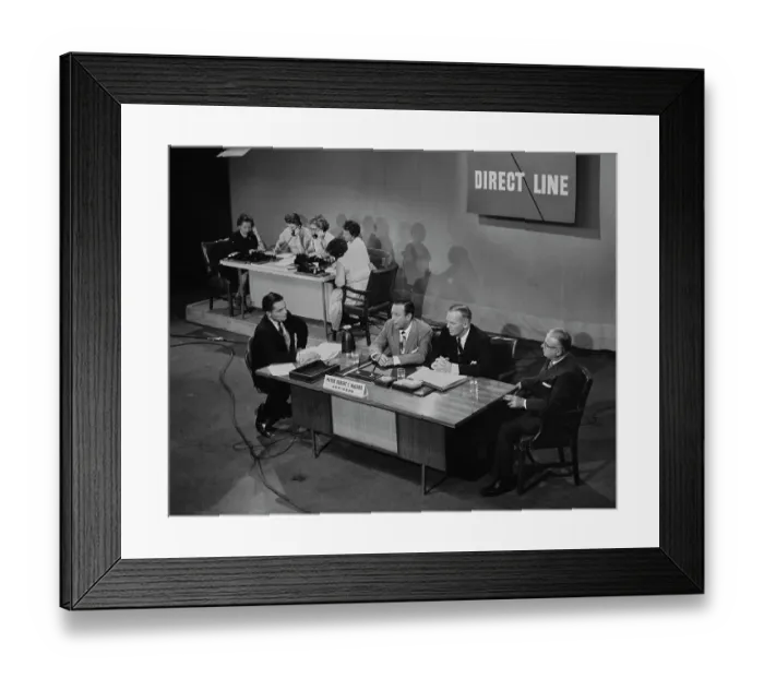 Framed Print : Discussing Youth Crime On TV, 1959 Framed Print : Discussing Youth Crime On TV, 1959