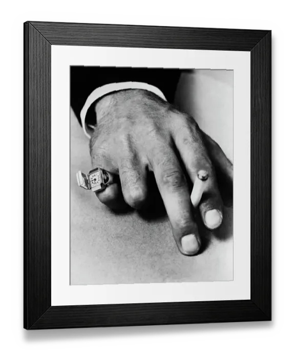 Framed Print : Hand with Insignia Ring Watch Framed Print : Hand with Insignia Ring Watch