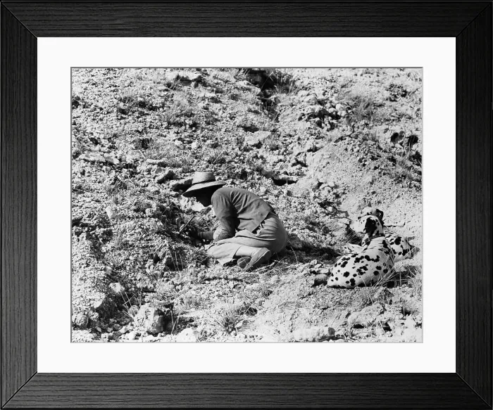 Framed Print : Mary Leakey Excavating Framed Print : Mary Leakey Excavating