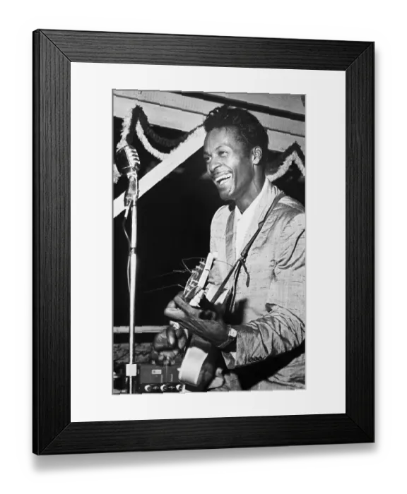 Framed Print : Chuck Berry Playing the Guitar Framed Print : Chuck Berry Playing the Guitar