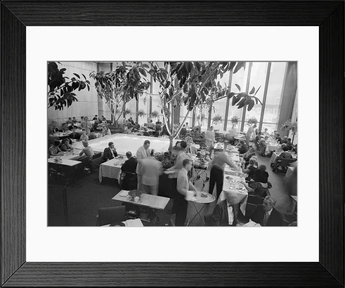Framed Print : Waiters Serve Tables at the Four Seasons Framed Print : Waiters Serve Tables at the Four Seasons