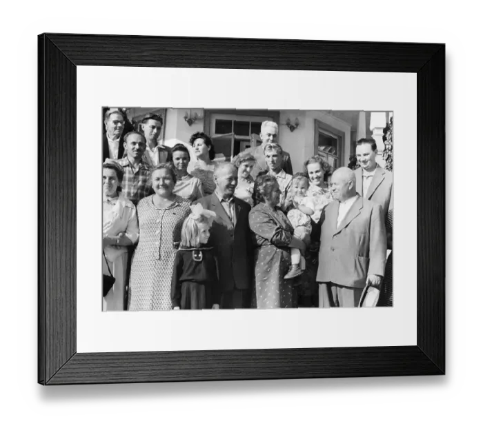 Framed Print : Nikita Khrushchev and Family Framed Print : Nikita Khrushchev and Family