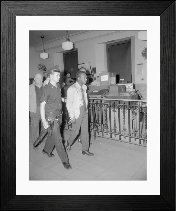 Framed Print : Trumpeter Miles Davis Being Arrested Framed Print : Trumpeter Miles Davis Being Arrested