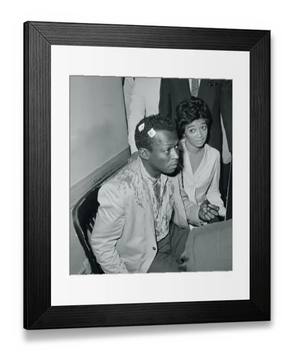 Framed Print : Miles Davis with His Wife Framed Print : Miles Davis with His Wife
