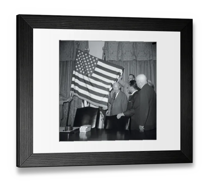 Framed Print : Dwight Eisenhower and others After Signing of Hawaii into the Union Framed Print : Dwight Eisenhower and others After Signing of Hawaii into the Union