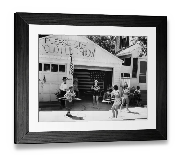 Framed Print : Youngster Hula Hooping For Polio Victims Framed Print : Youngster Hula Hooping For Polio Victims