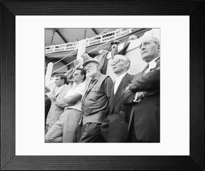 Framed Print : Hemingway And D. Ortega Watch Bullfight Framed Print : Hemingway And D. Ortega Watch Bullfight