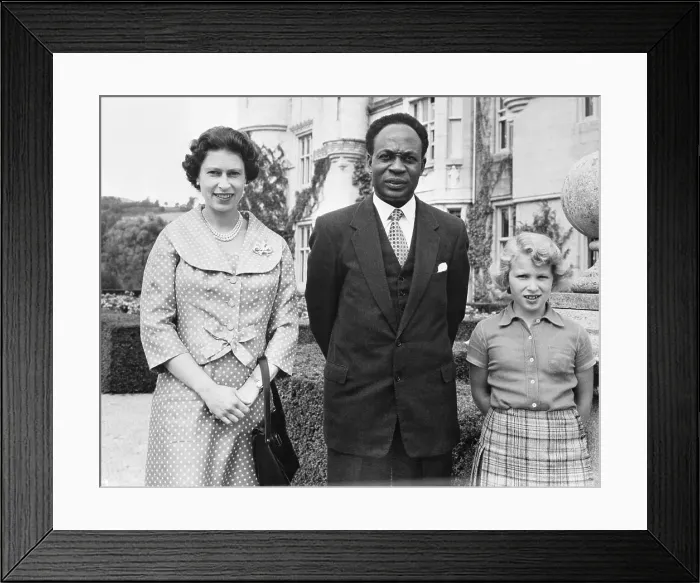 Framed Print : Kwame Nkrumah With English Royals