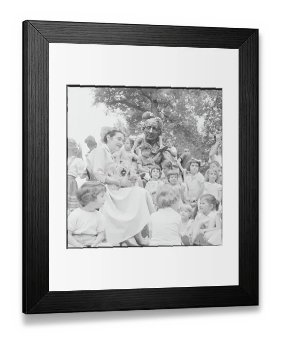 Framed Print : Fannie Hurst Telling Stories to Children Framed Print : Fannie Hurst Telling Stories to Children