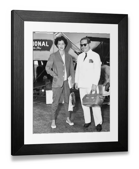 Framed Print : Diana Barrymore and Tennessee Williams at Airport Framed Print : Diana Barrymore and Tennessee Williams at Airport