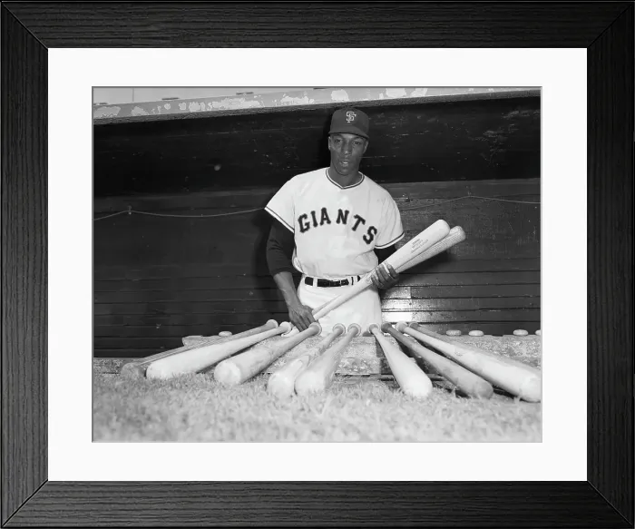 Framed Print : Willie Mccovey W / Baseball Bats