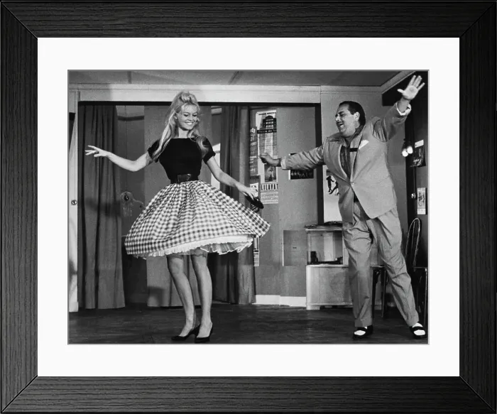 Framed Print : Brigitte Bardot Dancing in Wide Skirt Framed Print : Brigitte Bardot Dancing in Wide Skirt