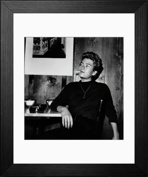 Framed Print : Young Woman Smoking Framed Print : Young Woman Smoking