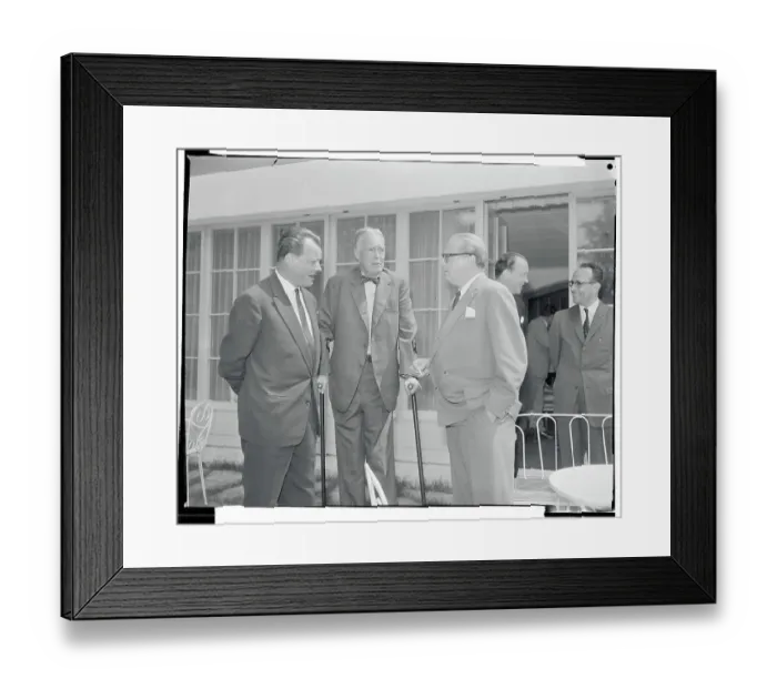 Framed Print : Willy Brandt Conferring with Others Framed Print : Willy Brandt Conferring with Others