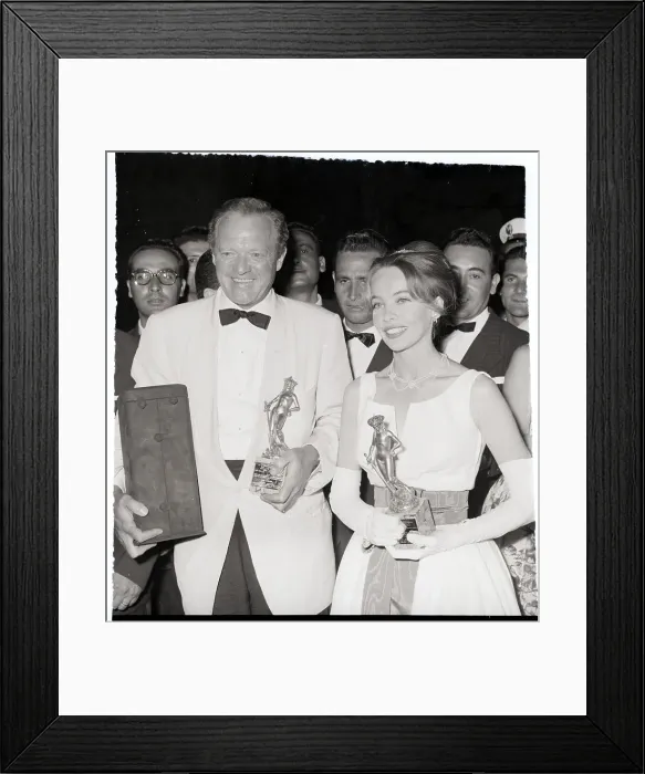Framed Print : Film Stars Van Helfin And Leslie Caron Framed Print : Film Stars Van Helfin And Leslie Caron