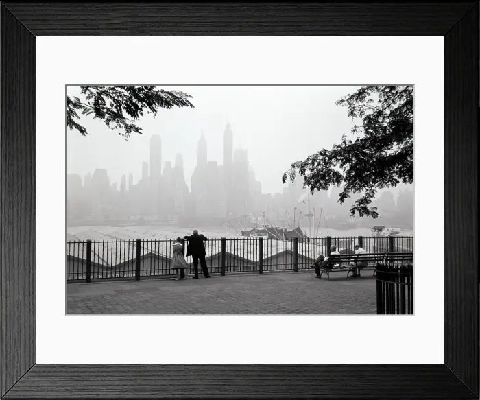 Framed Print : Fog Shrouded Skyscraper Of Manhattan Framed Print : Fog Shrouded Skyscraper Of Manhattan