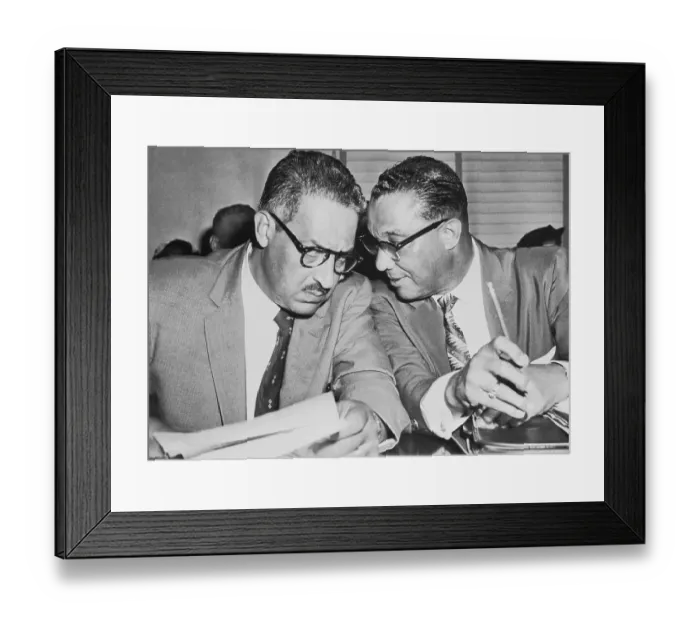 Framed Print : Thurgood Marshall & W.J. Durham Confer Framed Print : Thurgood Marshall & W.J. Durham Confer
