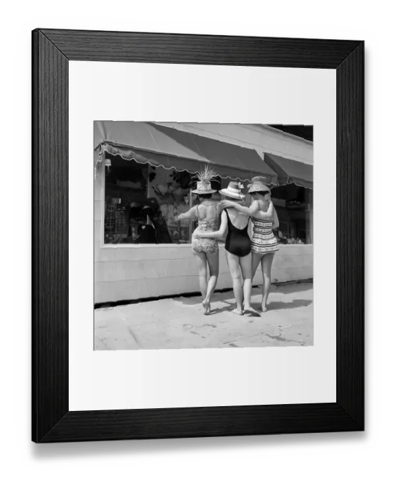Framed Print : Three Women Window Shopping Framed Print : Three Women Window Shopping