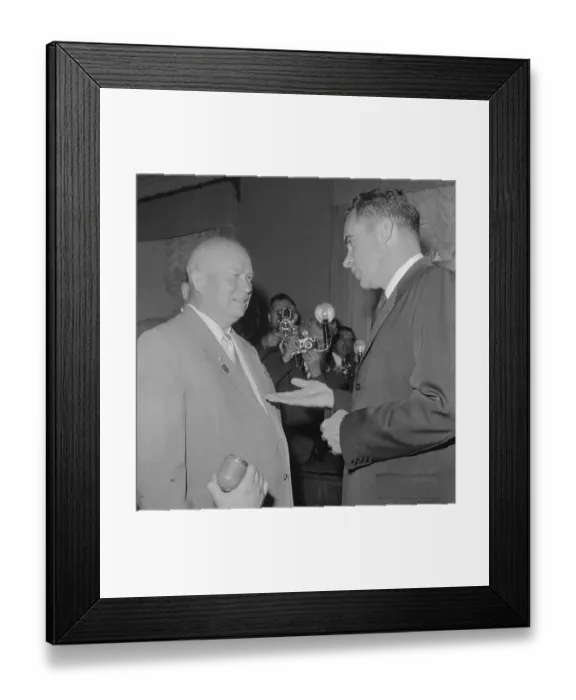 Framed Print : Nikita Khrushchev and Richard Nixon Talking Framed Print : Nikita Khrushchev and Richard Nixon Talking