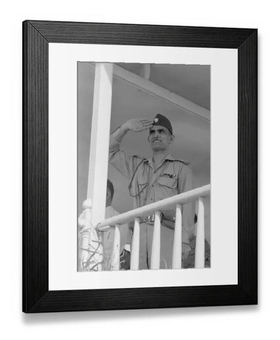 Framed Print : Abdul Karim Kassem Saluting