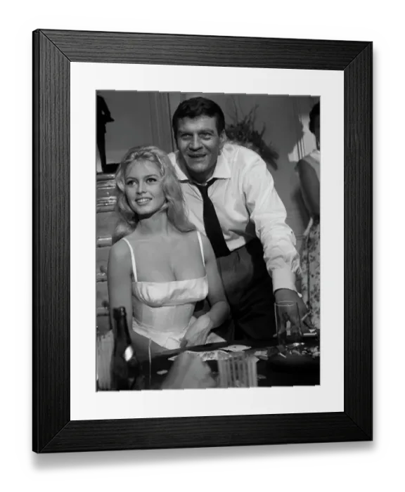 Framed Print : Brigitte Bardot with Henri Vidal Framed Print : Brigitte Bardot with Henri Vidal