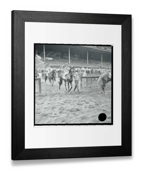 Framed Print : Eddie Arcaro Entering Race Track Framed Print : Eddie Arcaro Entering Race Track