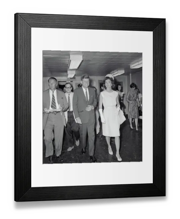 Framed Print : John F. Kennedy with Wife Jacqueline Kennedy Framed Print : John F. Kennedy with Wife Jacqueline Kennedy