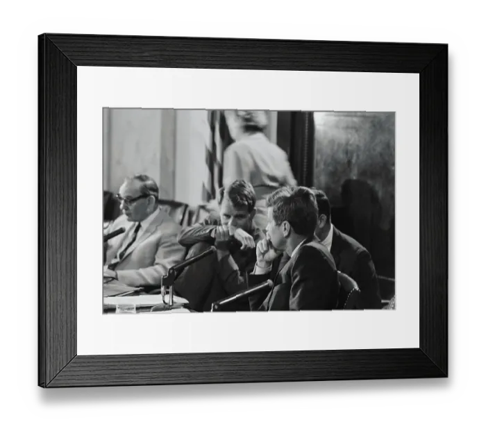 Framed Print : Robert and John Kennedy talking Framed Print : Robert and John Kennedy talking