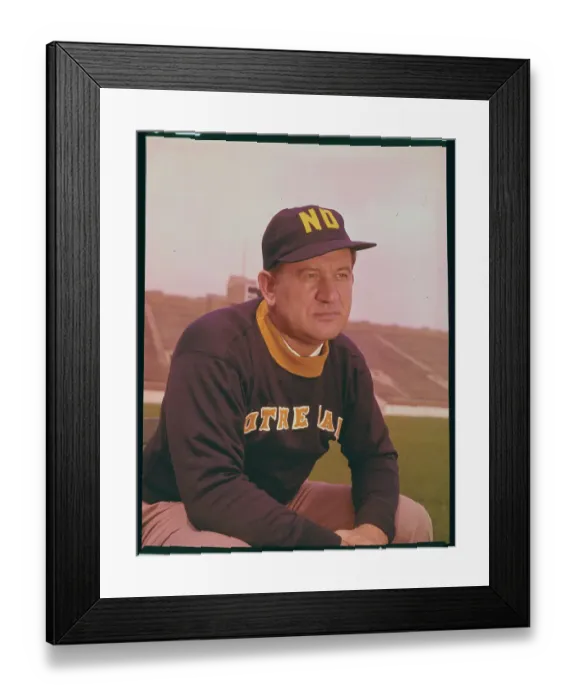 Framed Print : Portrait of Notre Dame Coach Joe Kuharich Framed Print : Portrait of Notre Dame Coach Joe Kuharich