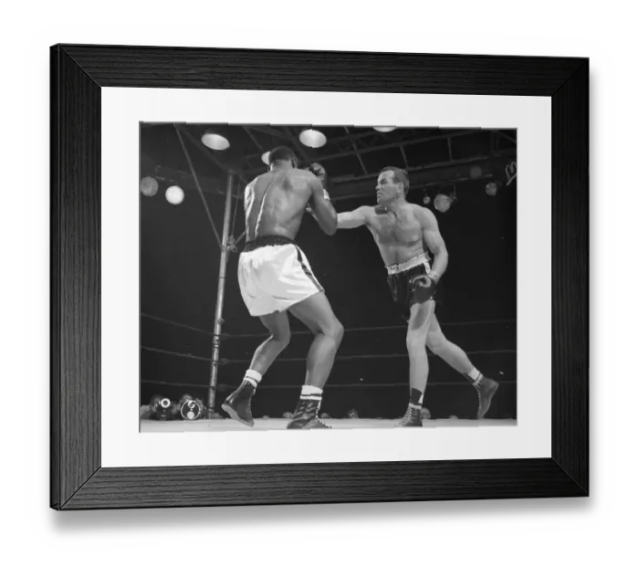 Framed Print : Floyd Patterson Boxing Against Ingemar Johansson Framed Print : Floyd Patterson Boxing Against Ingemar Johansson