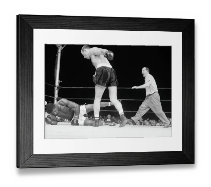Framed Print : Floyd Patterson Hitting the Canvas in Championship Bout Framed Print : Floyd Patterson Hitting the Canvas in Championship Bout