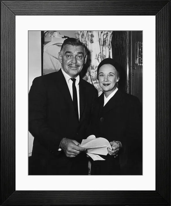 Framed Print : Mr. And Mrs. Clark Gable Pose Framed Print : Mr. And Mrs. Clark Gable Pose