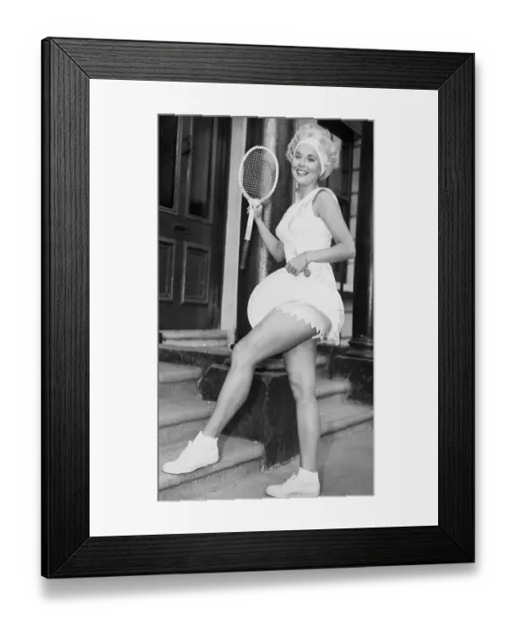 Framed Print : Karol Fageros in Tennis Costume