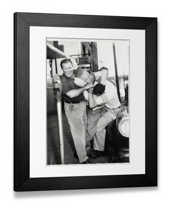 Framed Print : Union Men Fight Each Other Framed Print : Union Men Fight Each Other