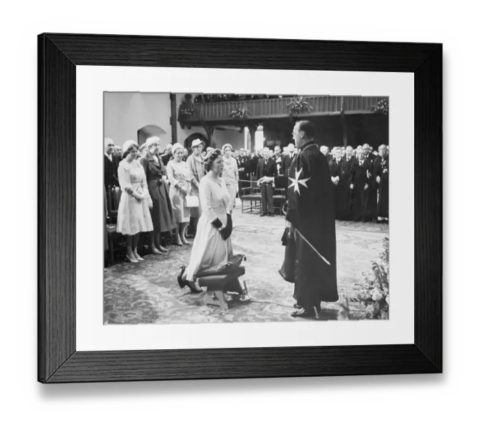 Framed Print : Princess Beatrix Kneeling Before Prince Bernhard Framed Print : Princess Beatrix Kneeling Before Prince Bernhard