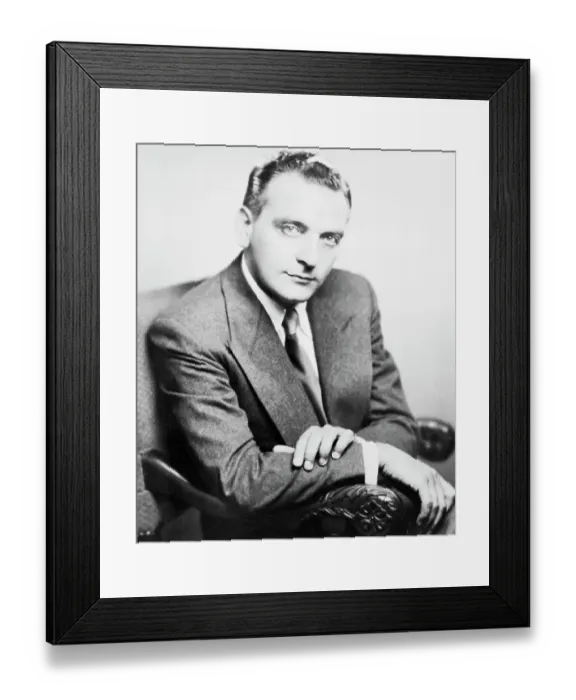 Framed Print : Portrait of Frederick Loewe Framed Print : Portrait of Frederick Loewe