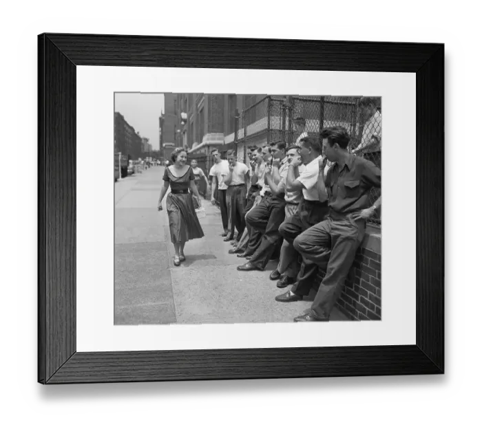 Framed Print : Girl Gets Whistled At on the Way to School Framed Print : Girl Gets Whistled At on the Way to School