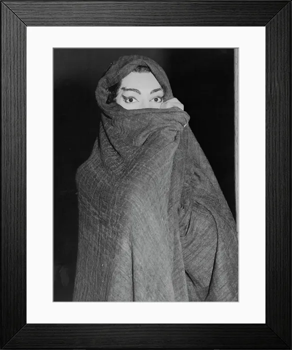 Framed Print : Opera Entertainer Maria Callas in Costume