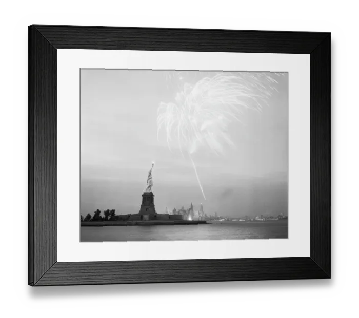 Framed Print : Fireworks over the Statue of Liberty Framed Print : Fireworks over the Statue of Liberty