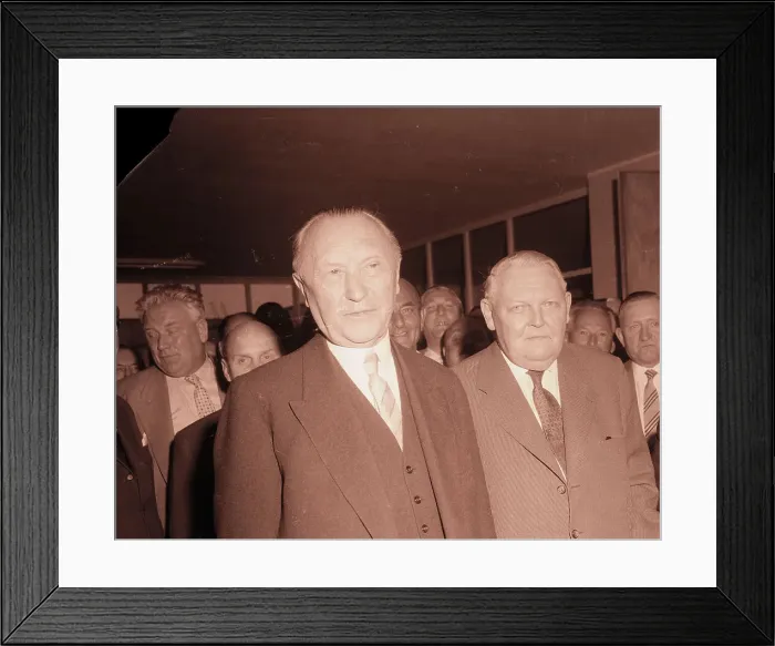 Framed Print : Konrad Adenauer with Erhard Ludwig Framed Print : Konrad Adenauer with Erhard Ludwig