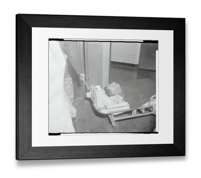 Framed Print : Injured Eddie Arcaro at Hospital Framed Print : Injured Eddie Arcaro at Hospital