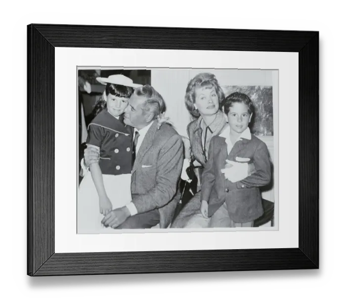 Framed Print : Lucille Ball Sitting with Her Family Framed Print : Lucille Ball Sitting with Her Family