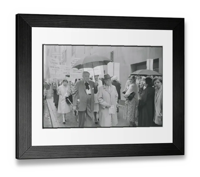 Framed Print : David Dubinsky Picketing with Workers Framed Print : David Dubinsky Picketing with Workers